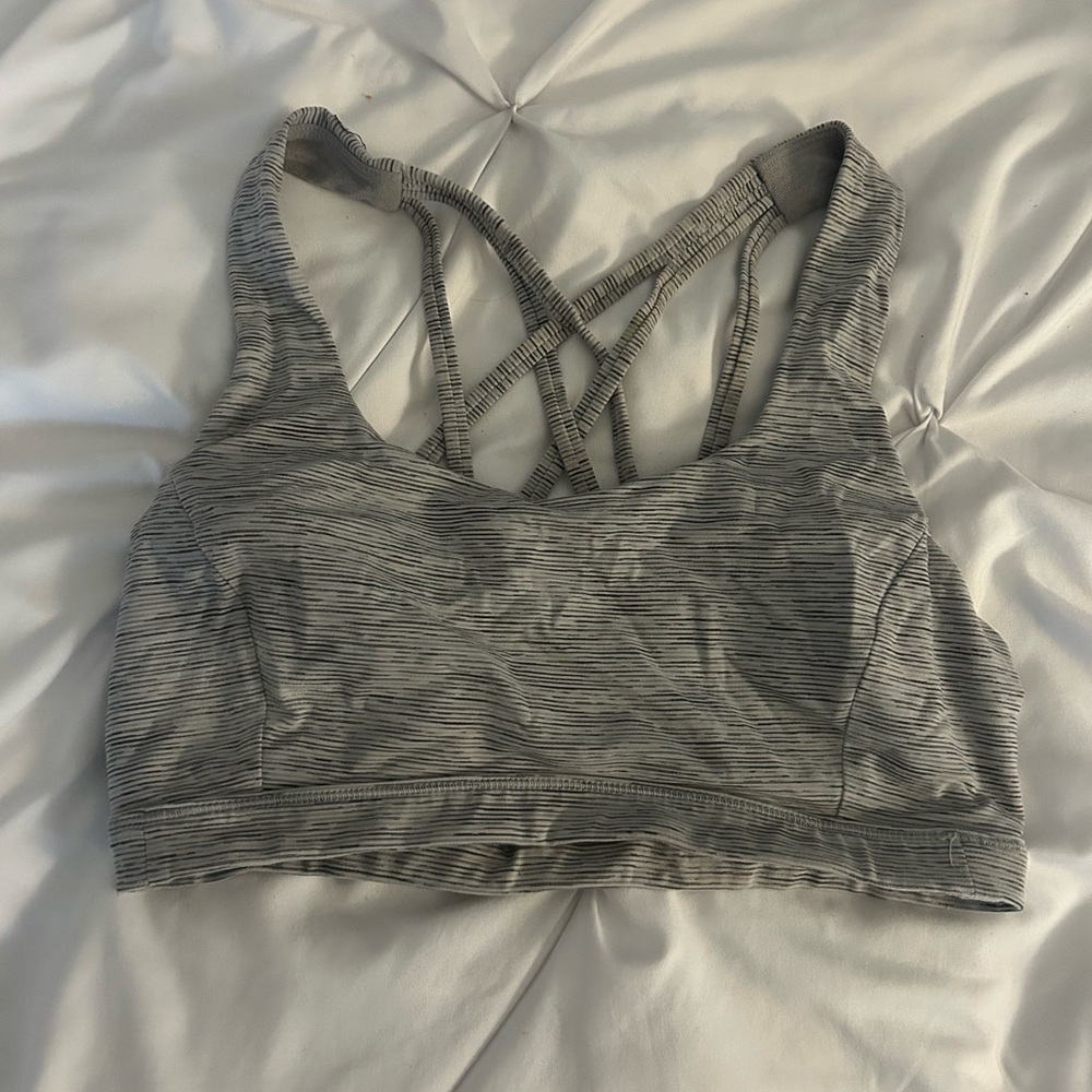 lululemon athletica Strappy Heathered Sports Bra